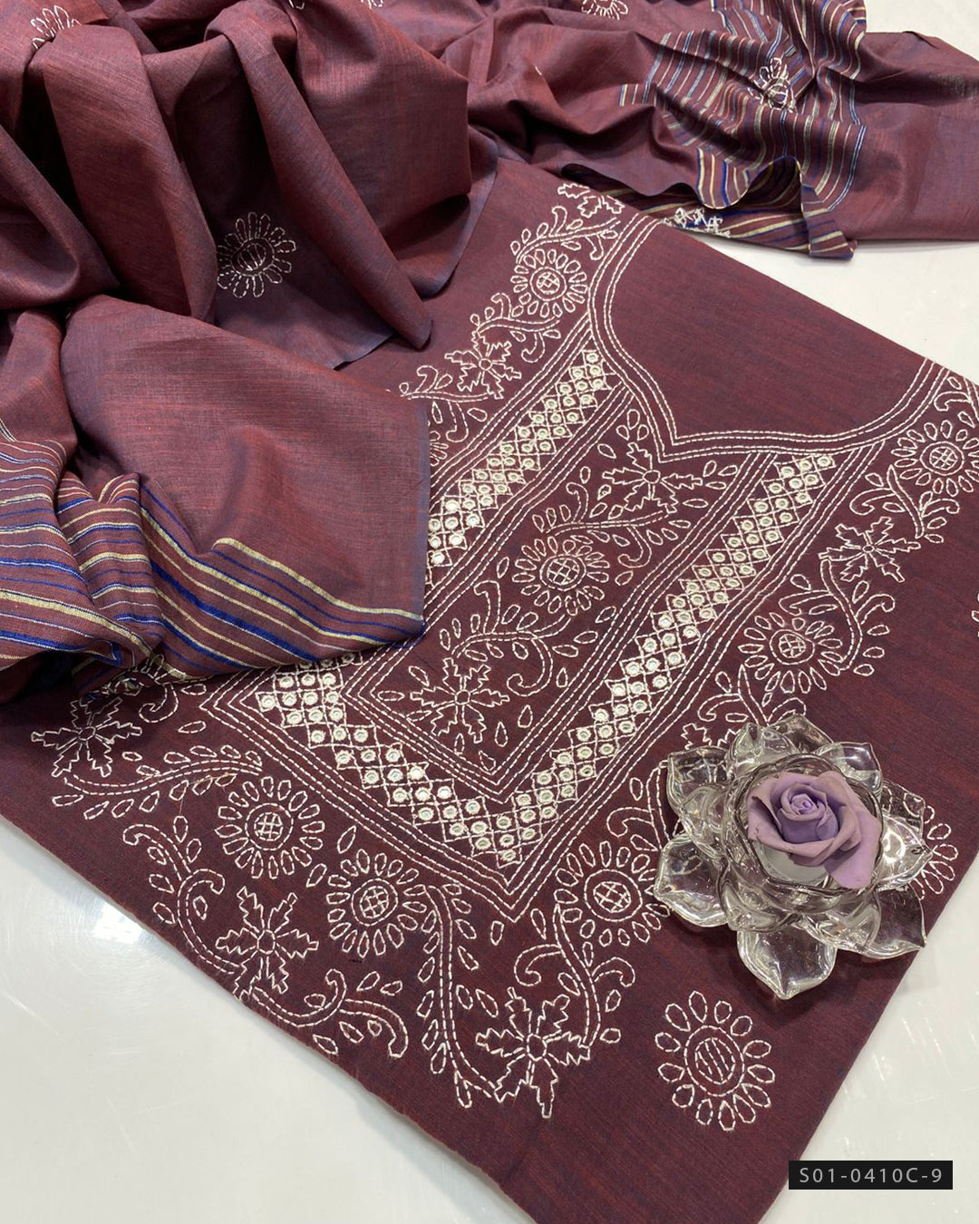 Handmade 3 PC Unstitched Khaddar Dress Collection