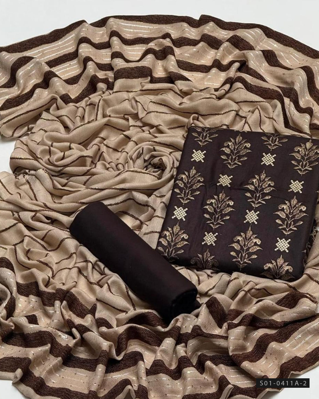 3 PC Unstitched Bareeza Dhanak Dress Collection