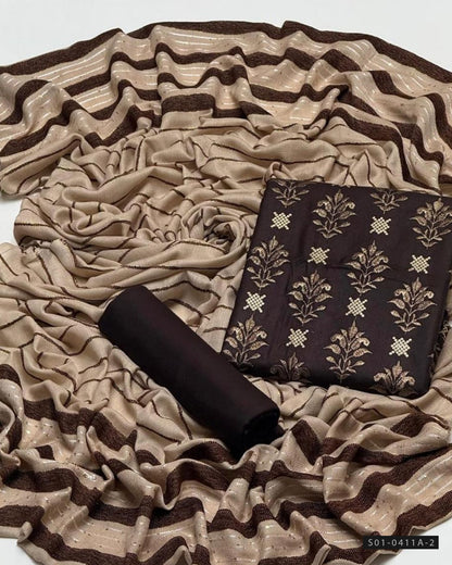 3 PC Unstitched Bareeza Dhanak Dress Collection