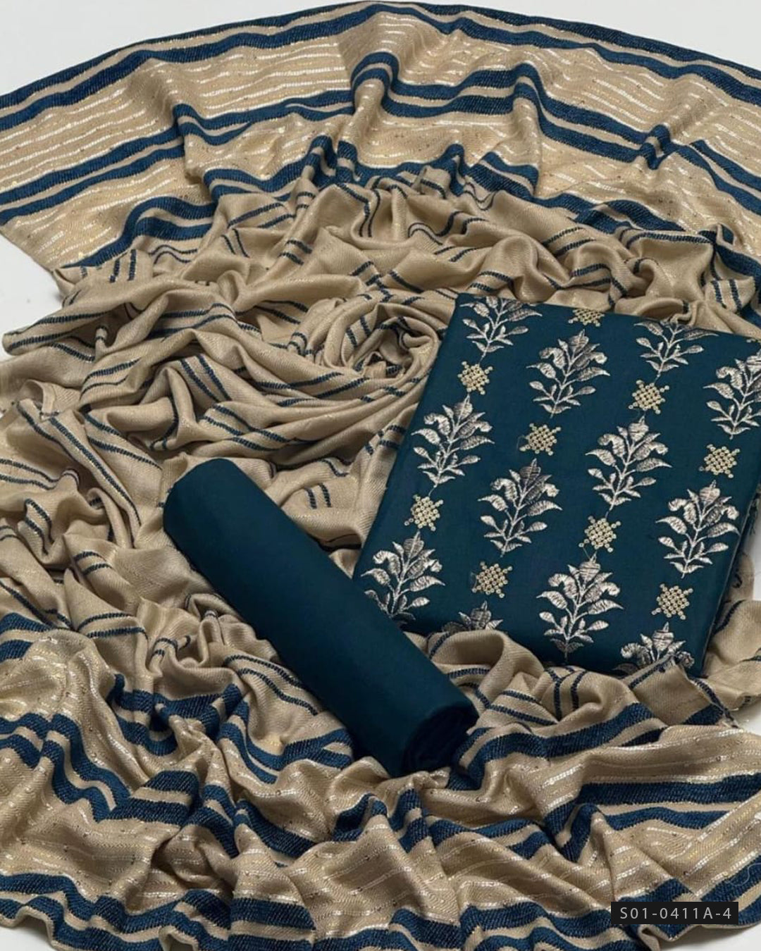 3 PC Unstitched Bareeza Dhanak Dress Collection