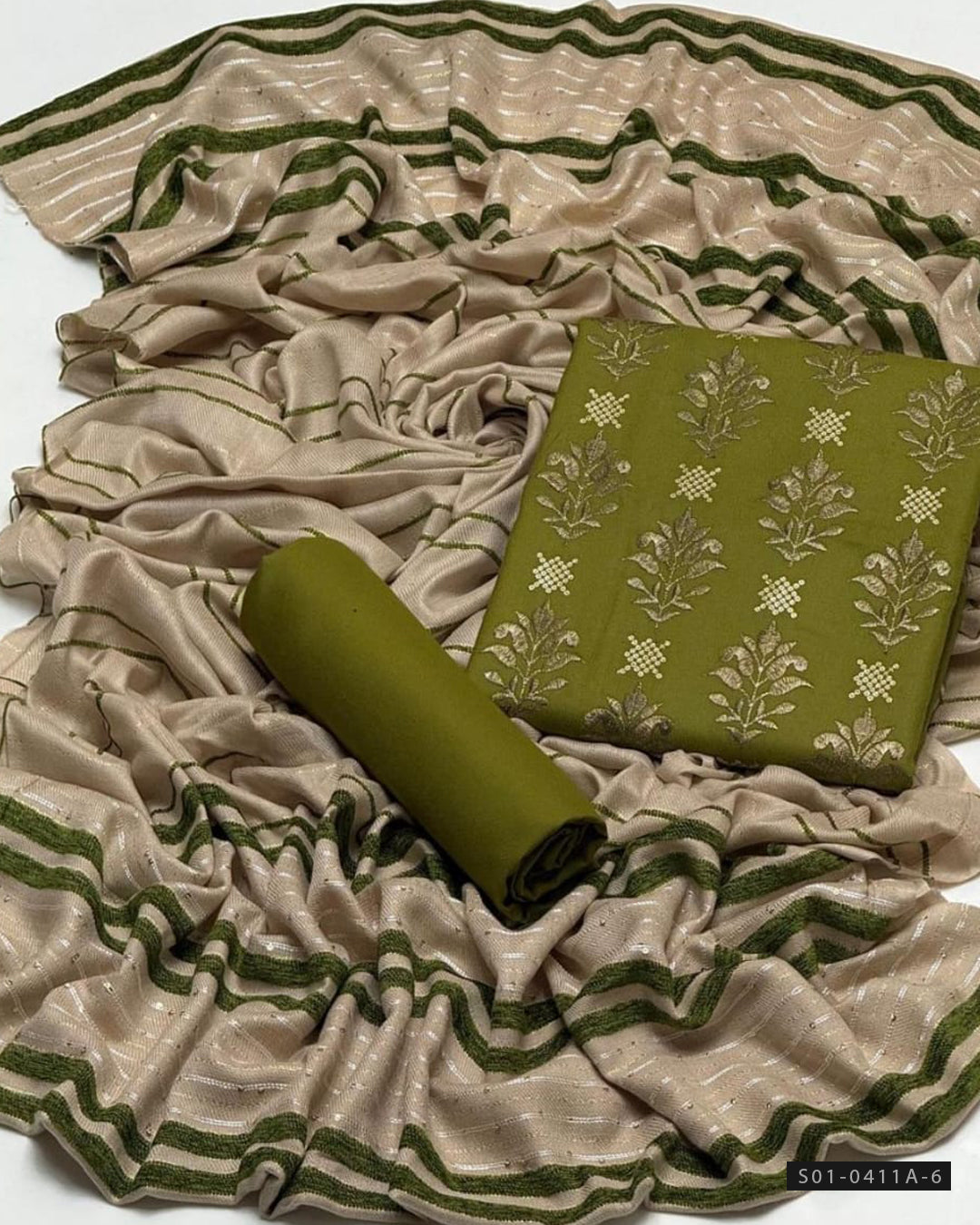 3 PC Unstitched Bareeza Dhanak Dress Collection