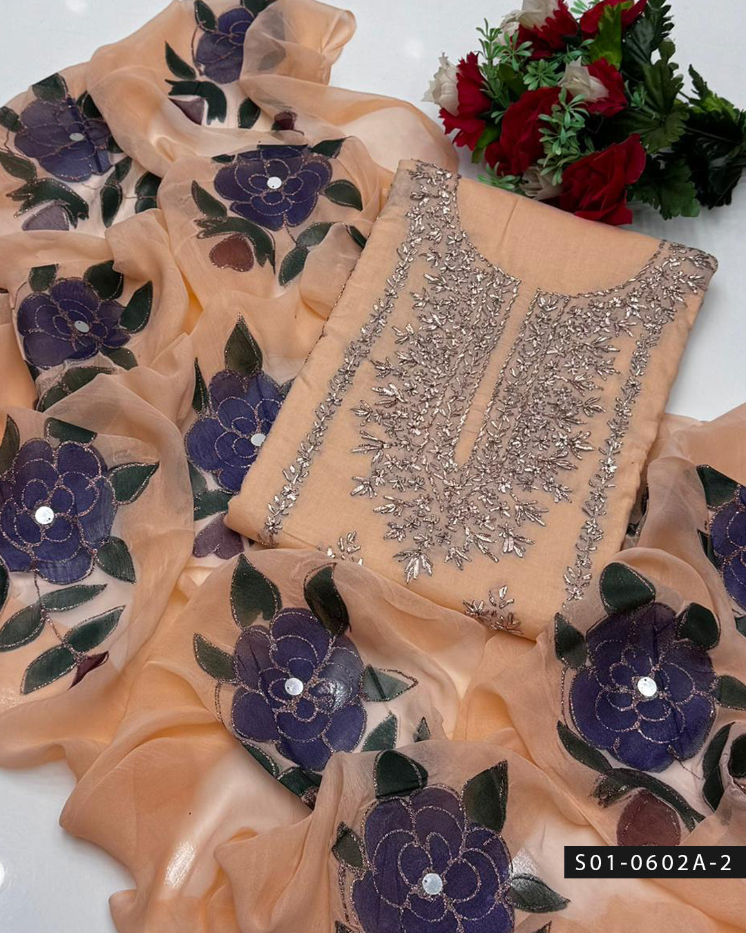 ✨ Handmade 3 PC Unstitched Lawn Dress Collection