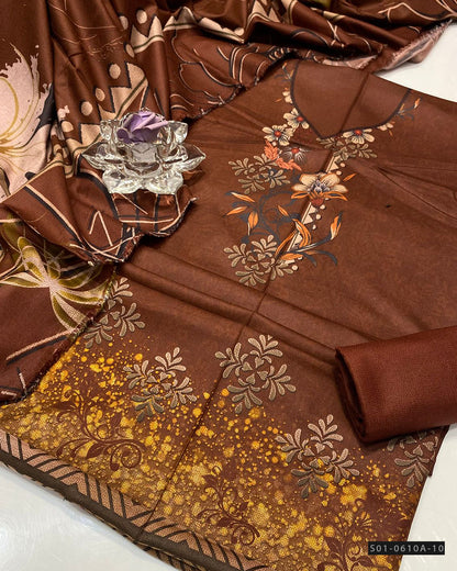 3 PC Unstitched Dhanak Dress Collection