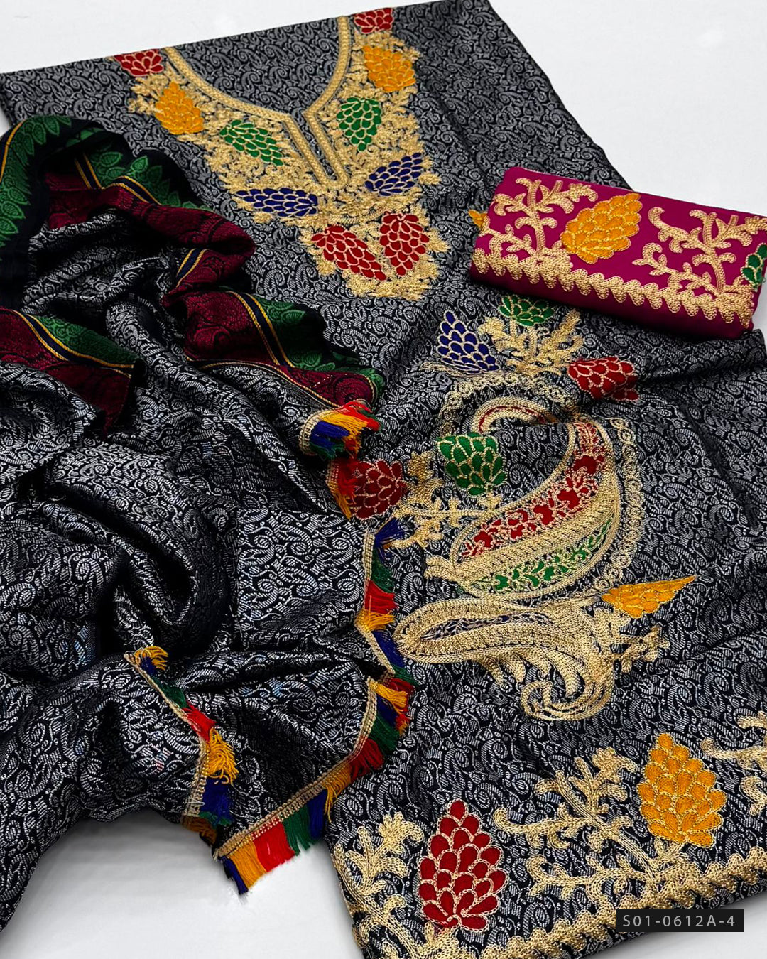 3 PC Unstitched Jacquard Marina Dress Collection