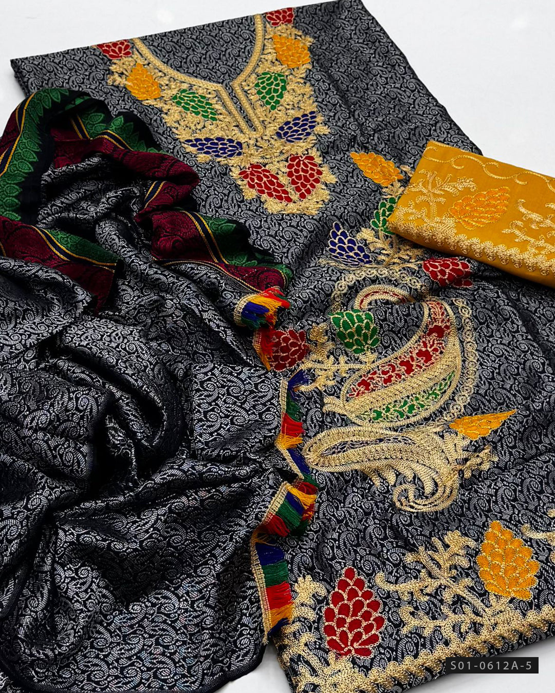 3 PC Unstitched Jacquard Marina Dress Collection