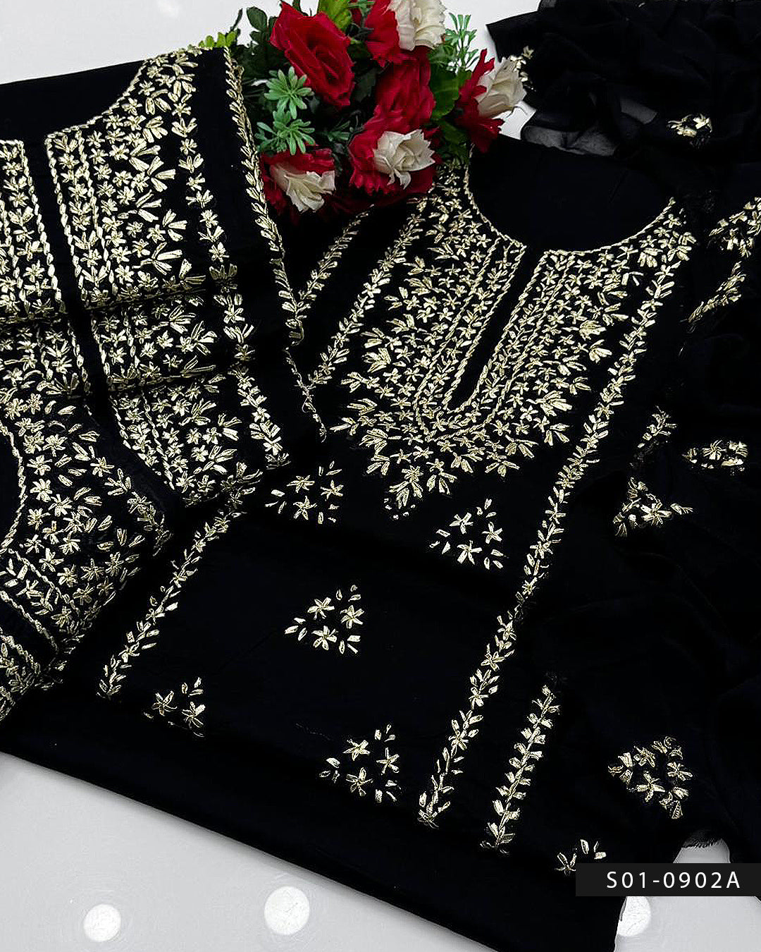 3 PC Unstitched Handmade Lawn Dress Collection