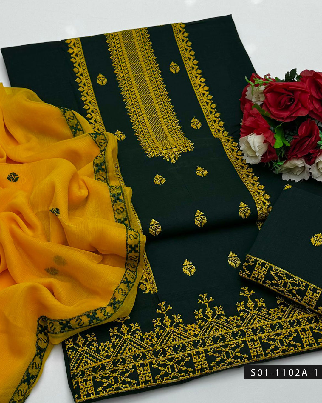 Machine Embroidery 3 PC Lawn Dress