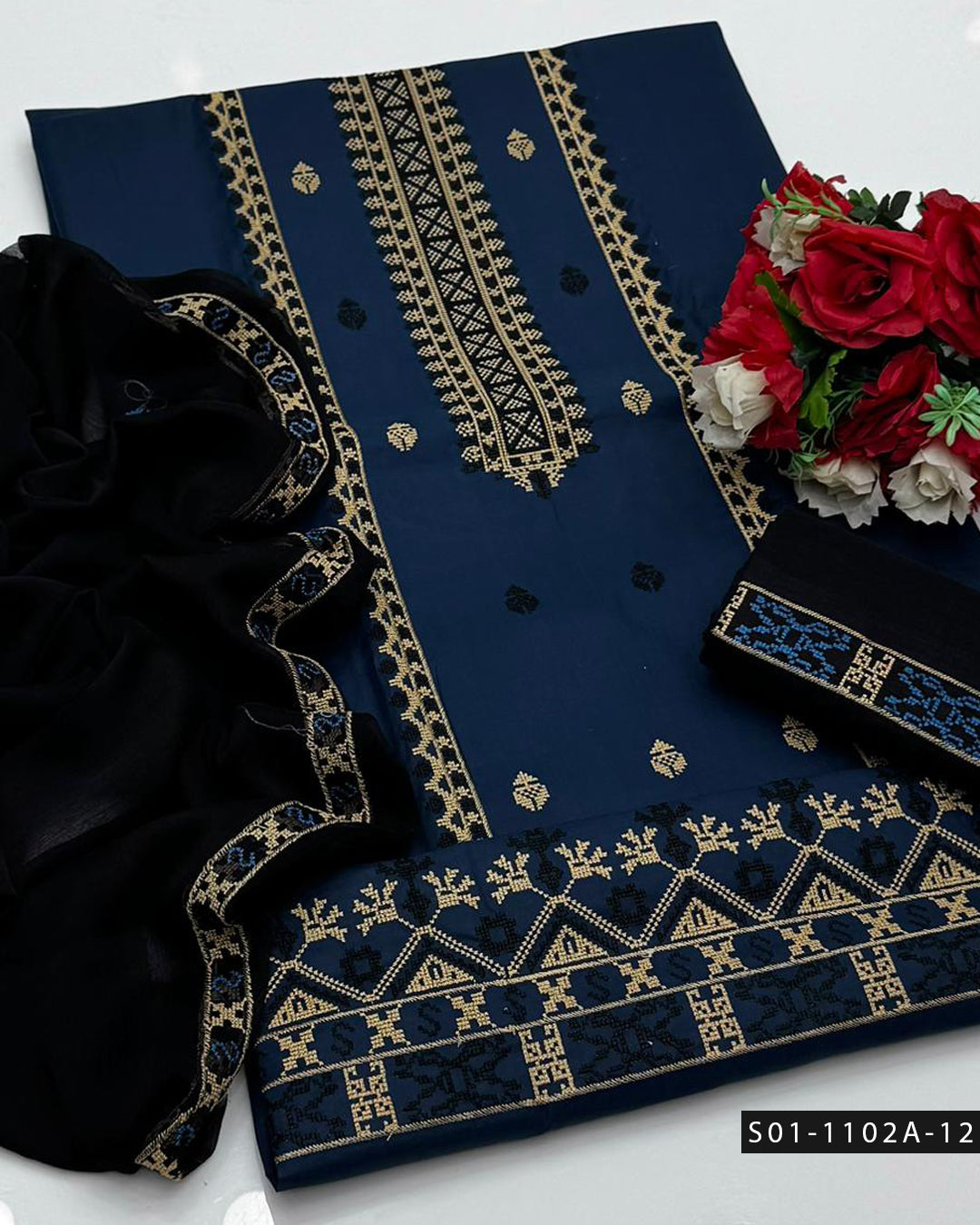 Machine Embroidery 3 PC Lawn Dress