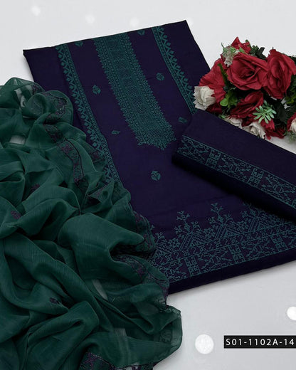 Machine Embroidery 3 PC Lawn Dress