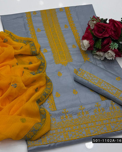 Machine Embroidery 3 PC Lawn Dress