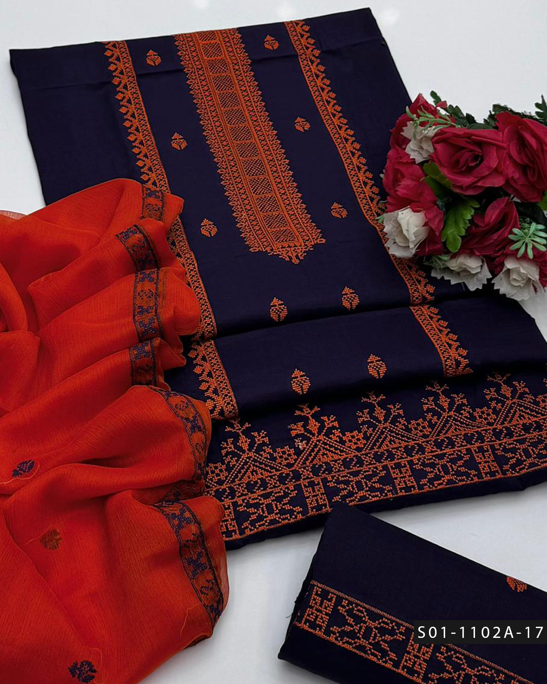 Machine Embroidery 3 PC Lawn Dress