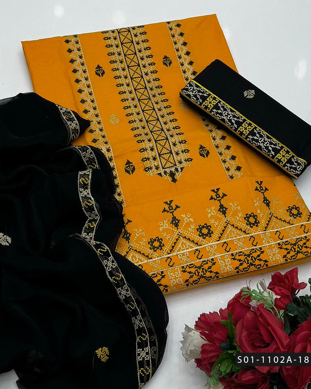 Machine Embroidery 3 PC Lawn Dress