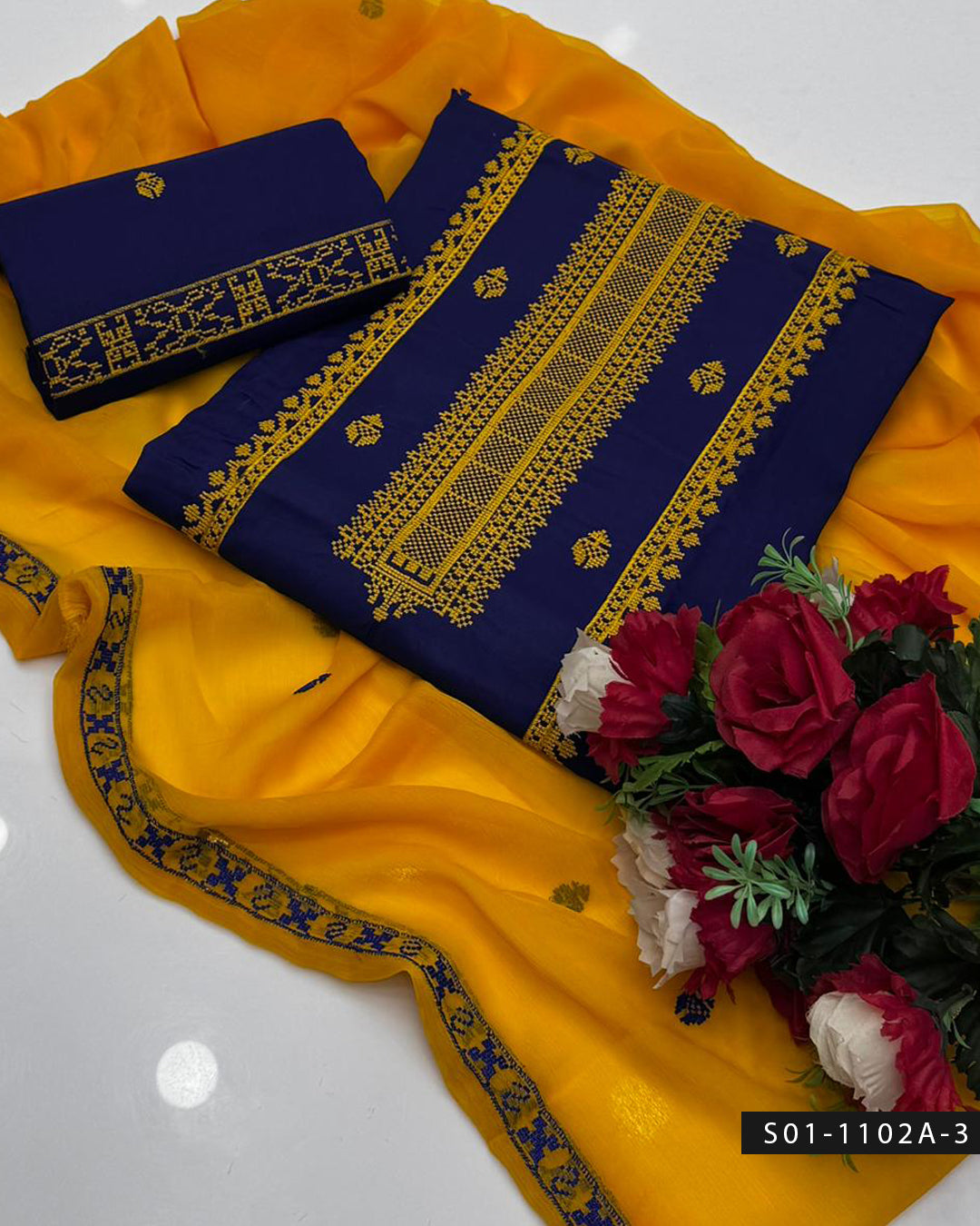 Machine Embroidery 3 PC Lawn Dress