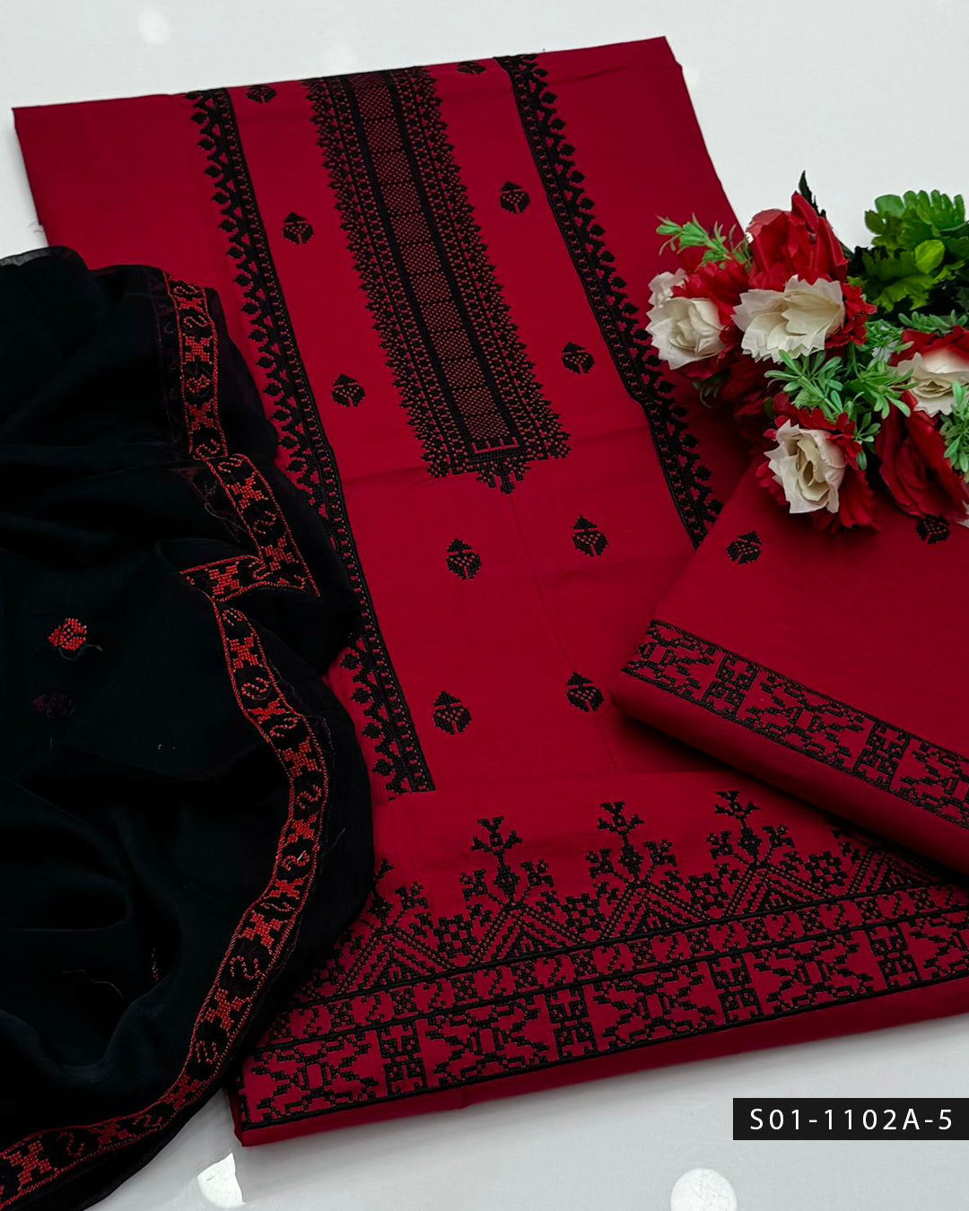 Machine Embroidery 3 PC Lawn Dress