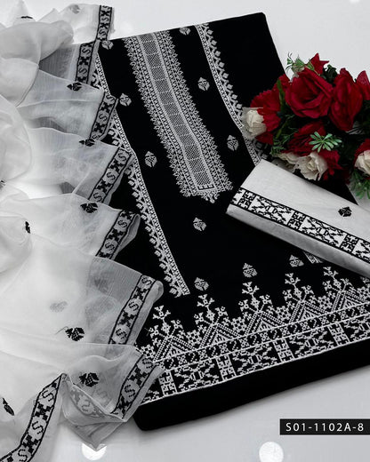 Machine Embroidery 3 PC Lawn Dress