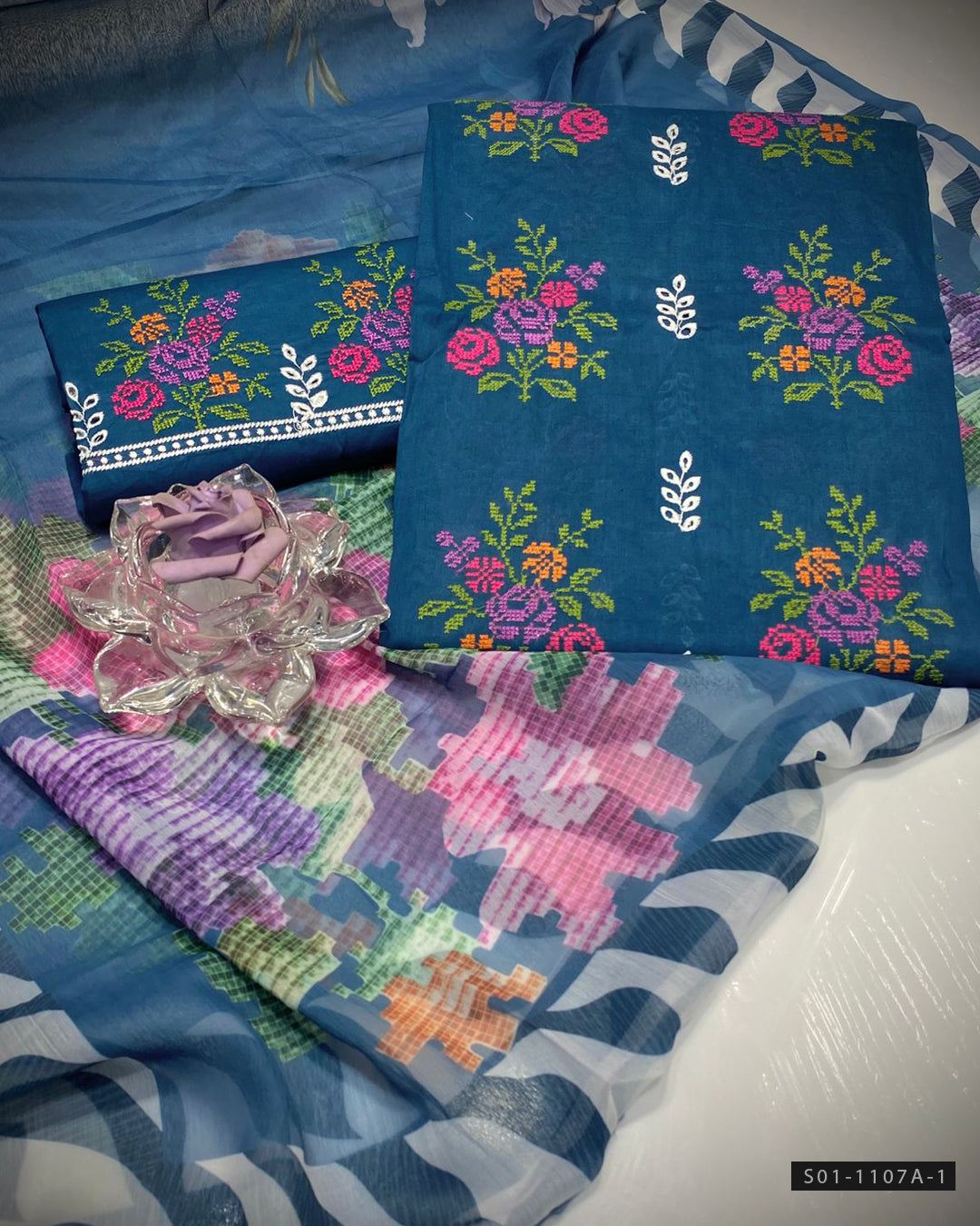 3 PC Unstitched Lawn Dress