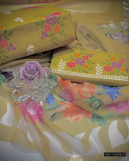 3 PC Unstitched Lawn Dress