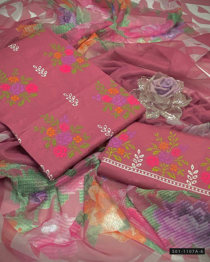 3 PC Unstitched Lawn Dress
