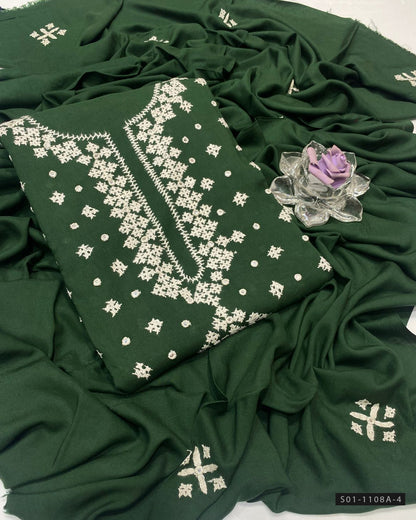 Handmade 3 PC Unstitched Linen Dress Collection