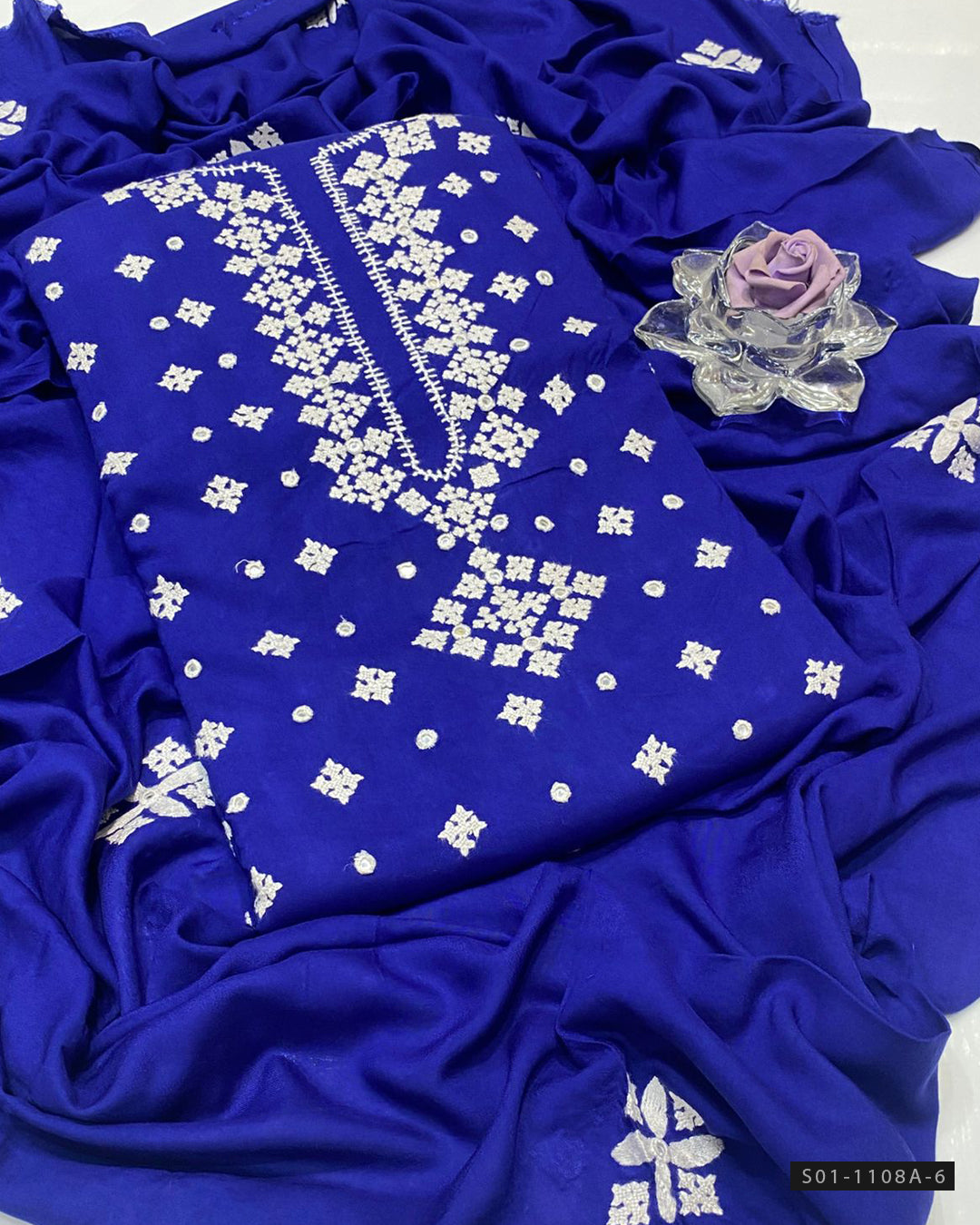 Handmade 3 PC Unstitched Linen Dress Collection