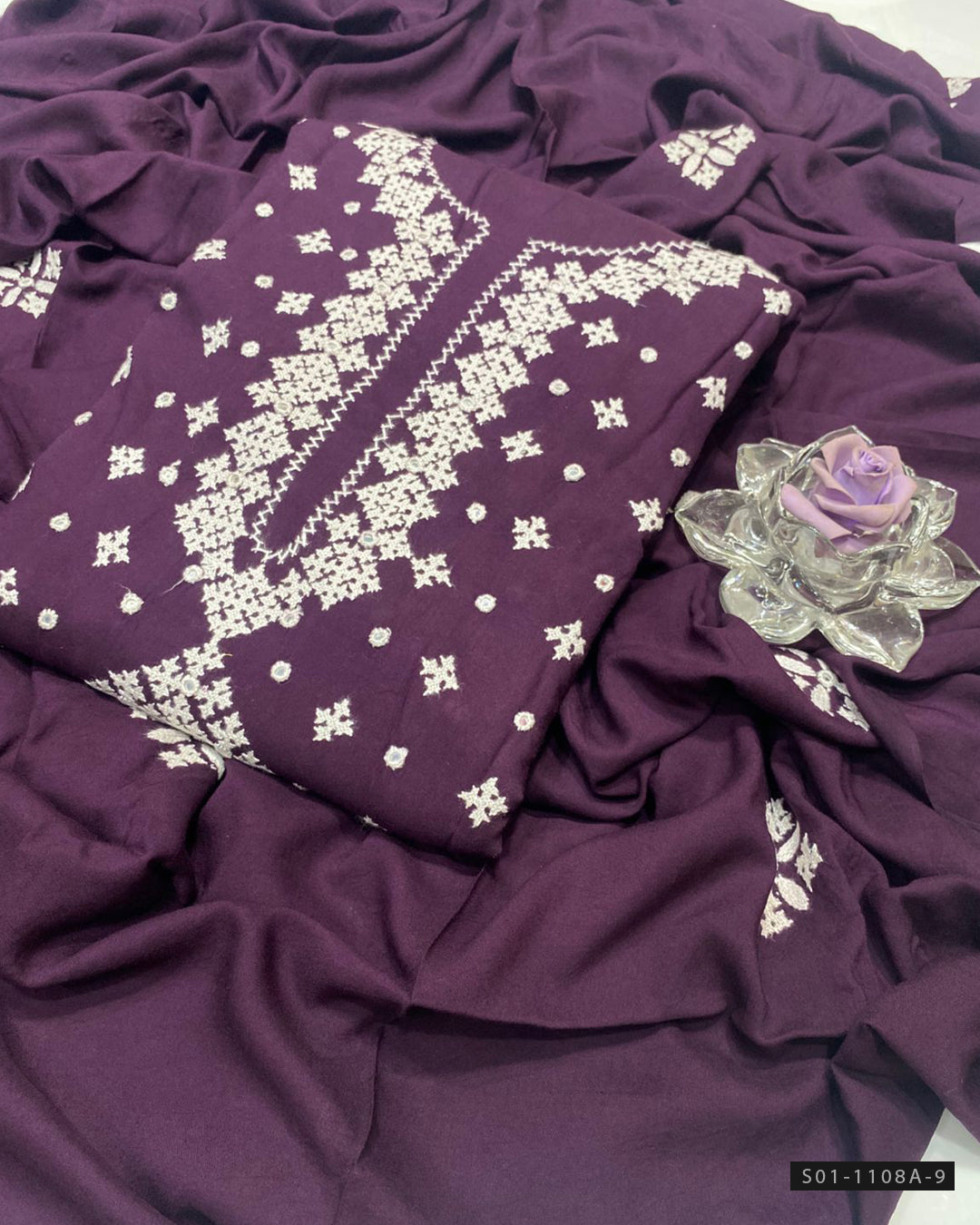 Handmade 3 PC Unstitched Linen Dress Collection