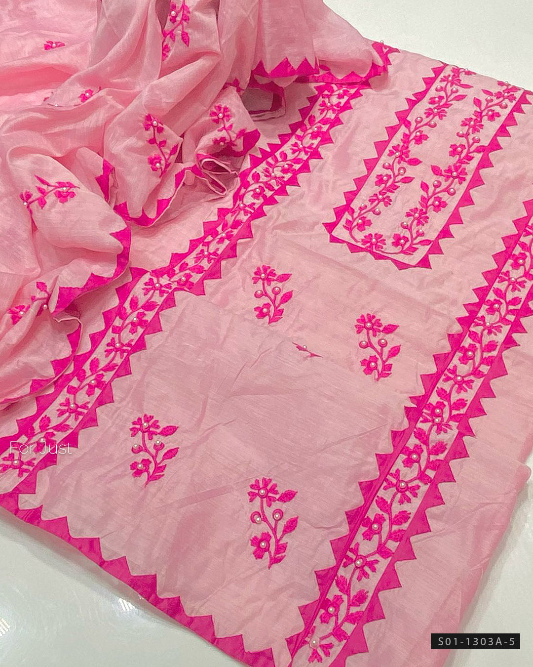 2 PC Unstitched Handmade Paper Cotton dress Collection