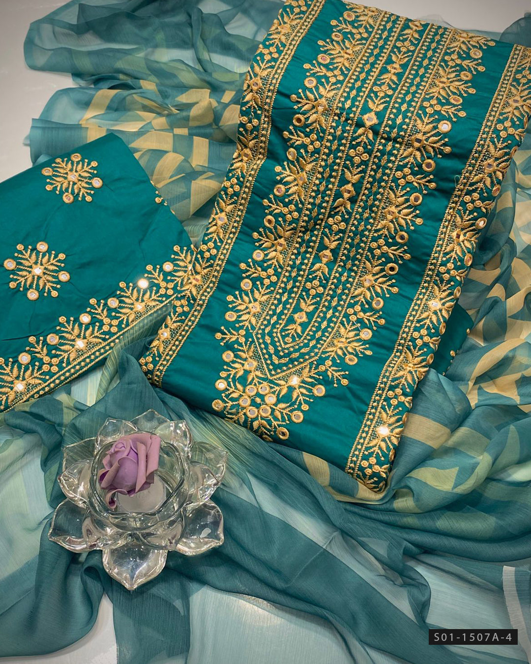 3 PC Unstitched Pure Lawn Dress
