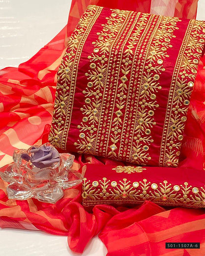 3 PC Unstitched Pure Lawn Dress