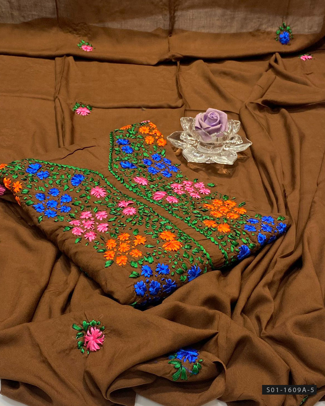 Handmade 3 PC Unstitched Linen Dress Collection