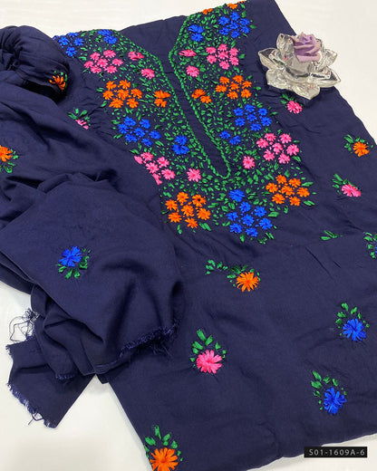 Handmade 3 PC Unstitched Linen Dress Collection