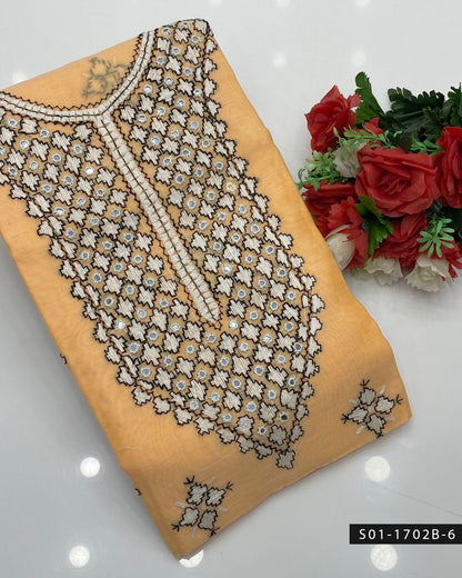 Handmade Gulla Sitta Embroidered 2PC Paper Cotton Suit