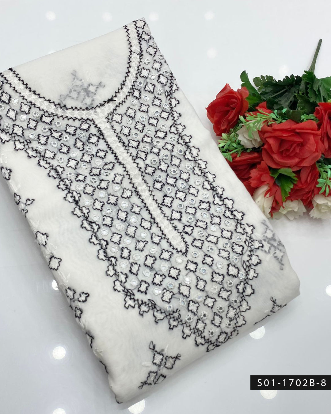 Handmade Gulla Sitta Embroidered 2PC Paper Cotton Suit