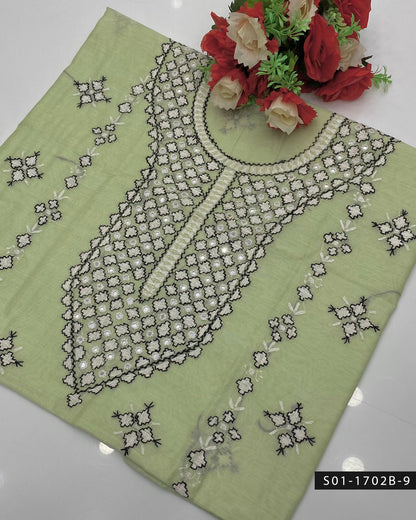 Handmade Gulla Sitta Embroidered 2PC Paper Cotton Suit