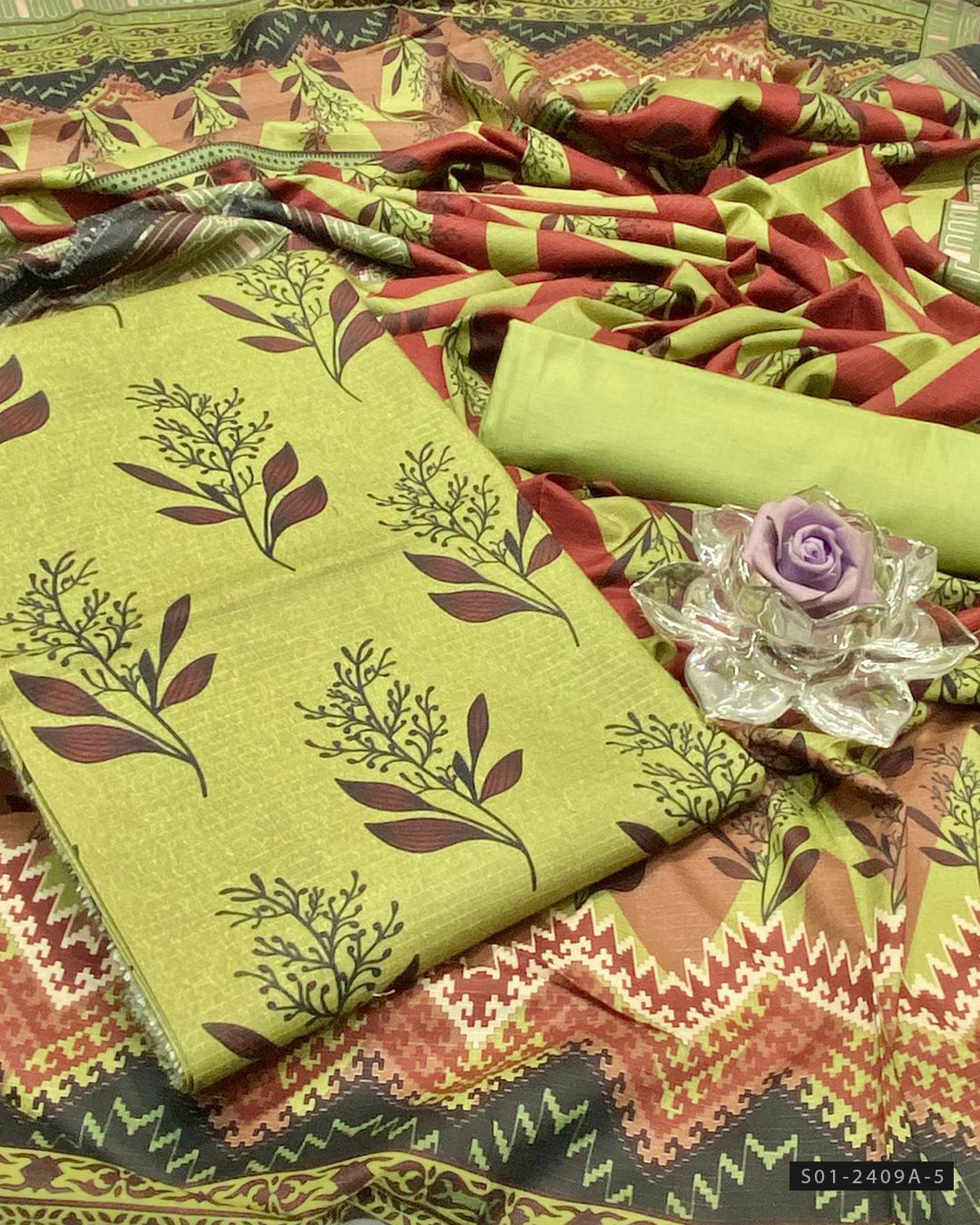 3 PC Unstitched Bana Dora Linen Dress Collection