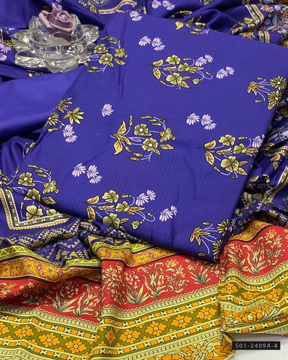 3 PC Unstitched Bana Dora Linen Dress Collection