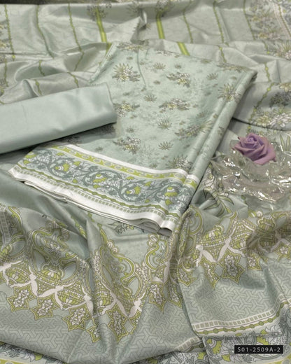 3 PC Unstitched Dhanak Marina Dress Collection