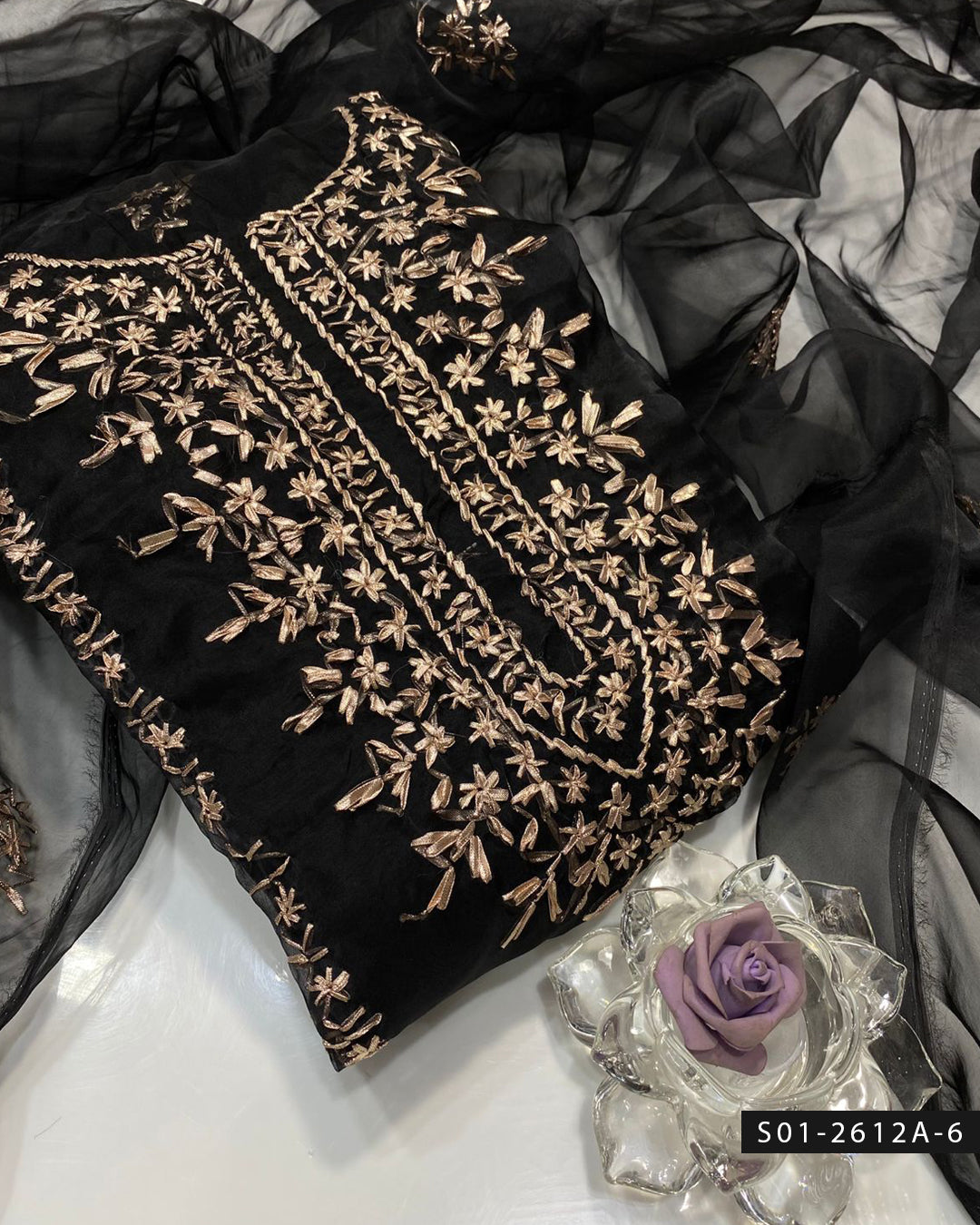 Handmade 2 PC Unstitched Organza Dress Collection