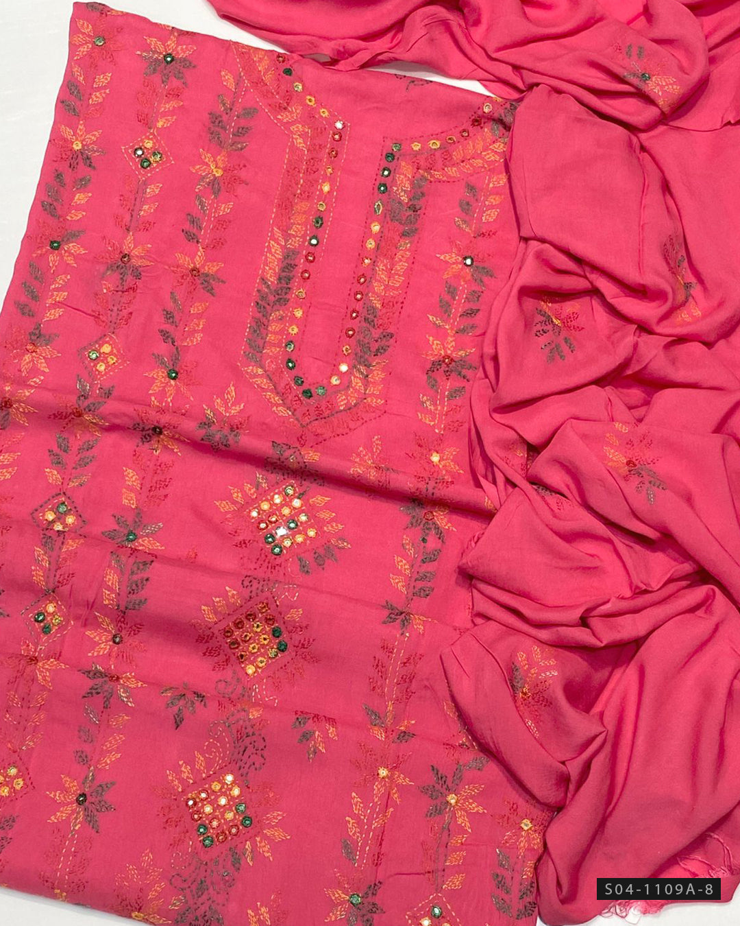 Handmade 3 PC Unstitched Linen Dress Collection
