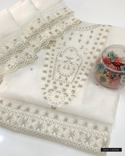 2 PC Unstitched Khaddi Net Dress Collection