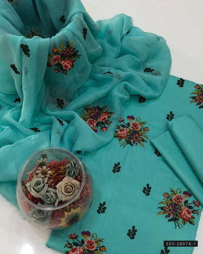 3 PC Unstitched GTM Lawn Dress Collection