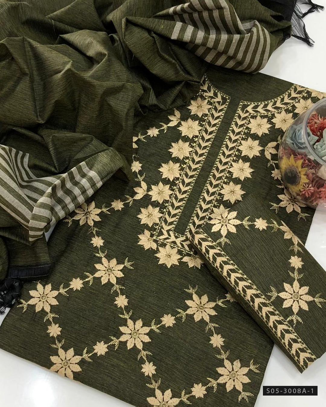 3 PC Unstitched Khadi Cotton Dress Collection