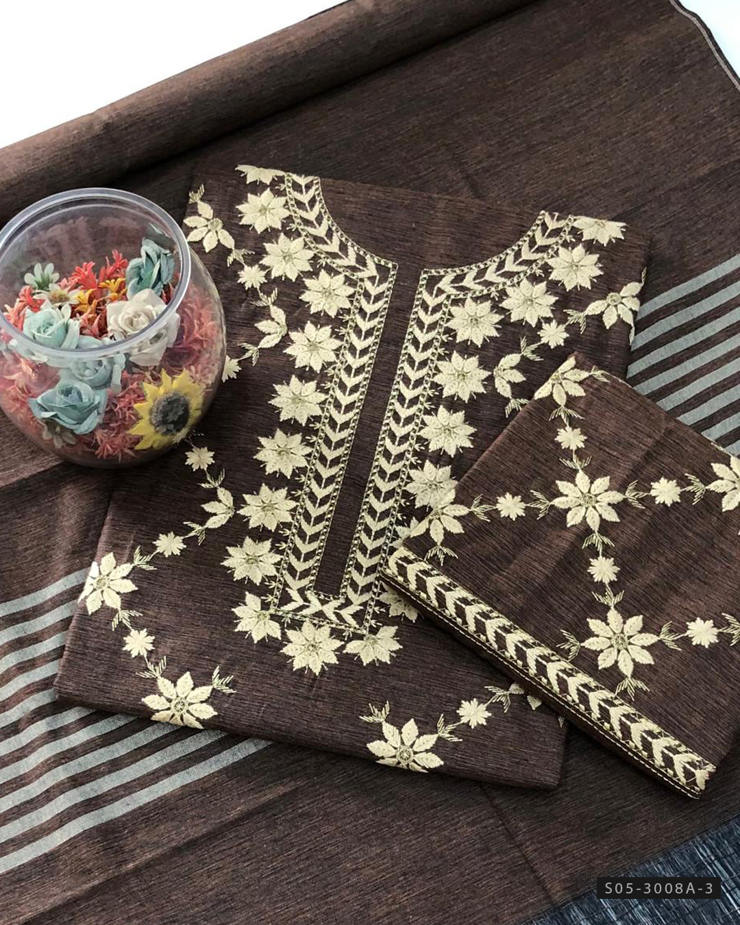 3 PC Unstitched Khadi Cotton Dress Collection