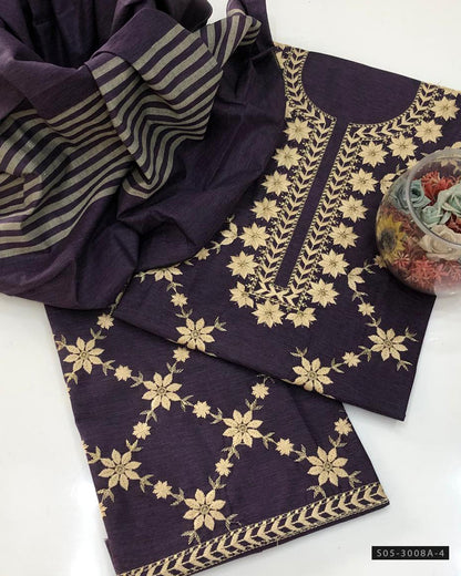 3 PC Unstitched Khadi Cotton Dress Collection