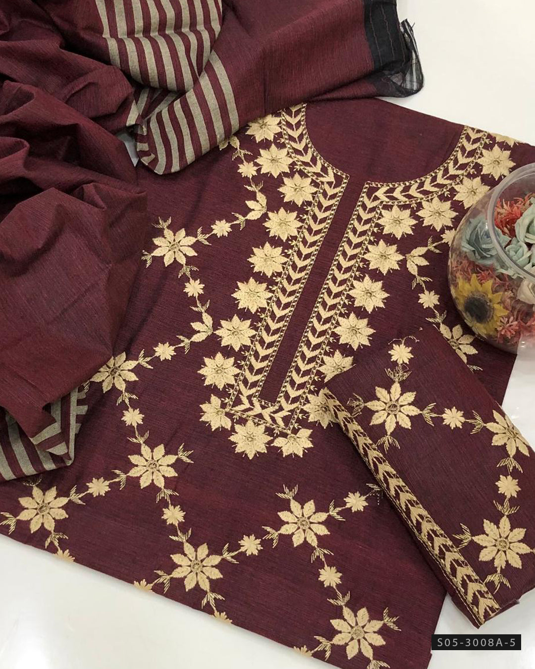 3 PC Unstitched Khadi Cotton Dress Collection