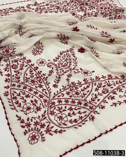Elegant Hand Stitched Lawn Chaddar Collection