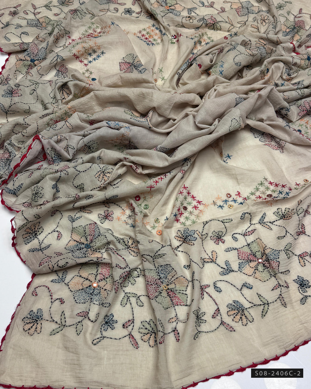 Hand Embroidered Lawn Chaddar Collection