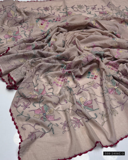Hand Embroidered Lawn Chaddar Collection