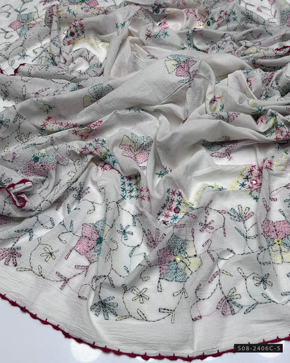 Hand Embroidered Lawn Chaddar Collection