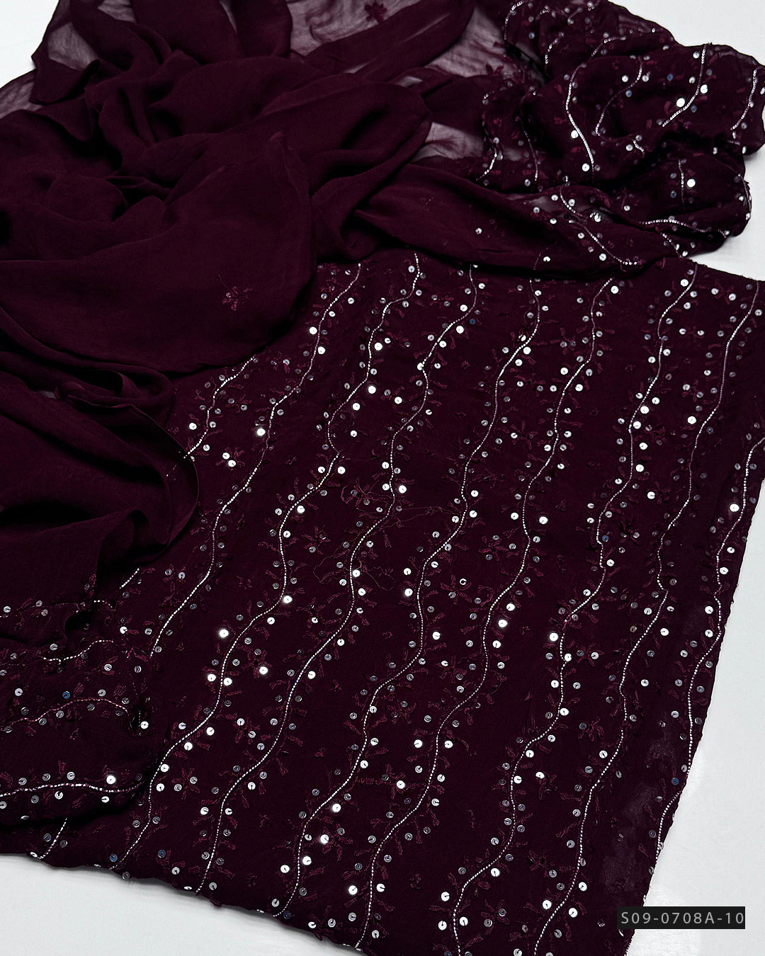 Handmade 2 PC Unstitched Chiffon Dress Collection