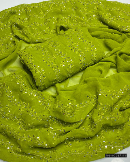 Handmade 2 PC Unstitched Chiffon Dress Collection